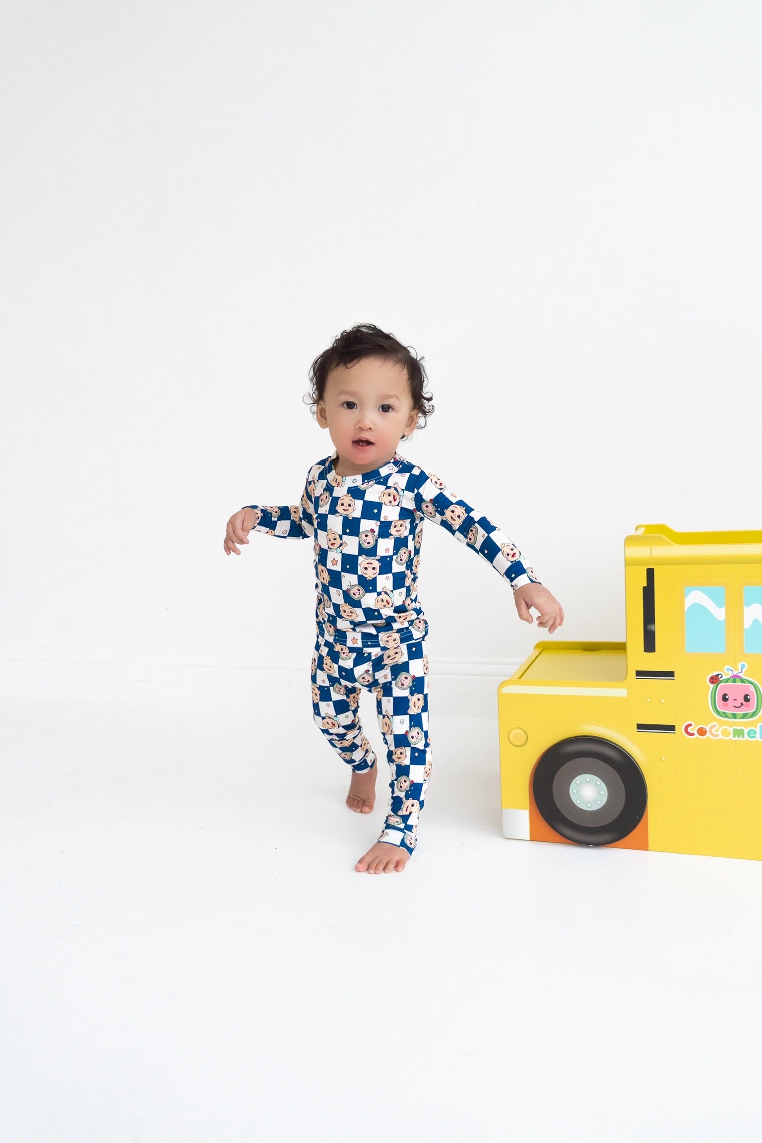 Dream Big Little Co X Cocomelon Jj Starry Night Checkers Dream Romper