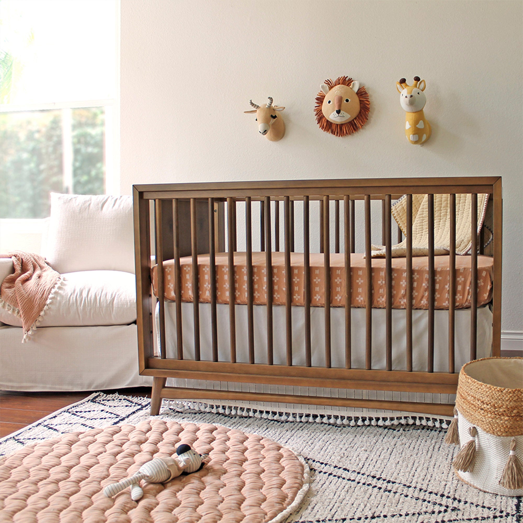 Kendi Crib Fitted Sheet – Copper Dash