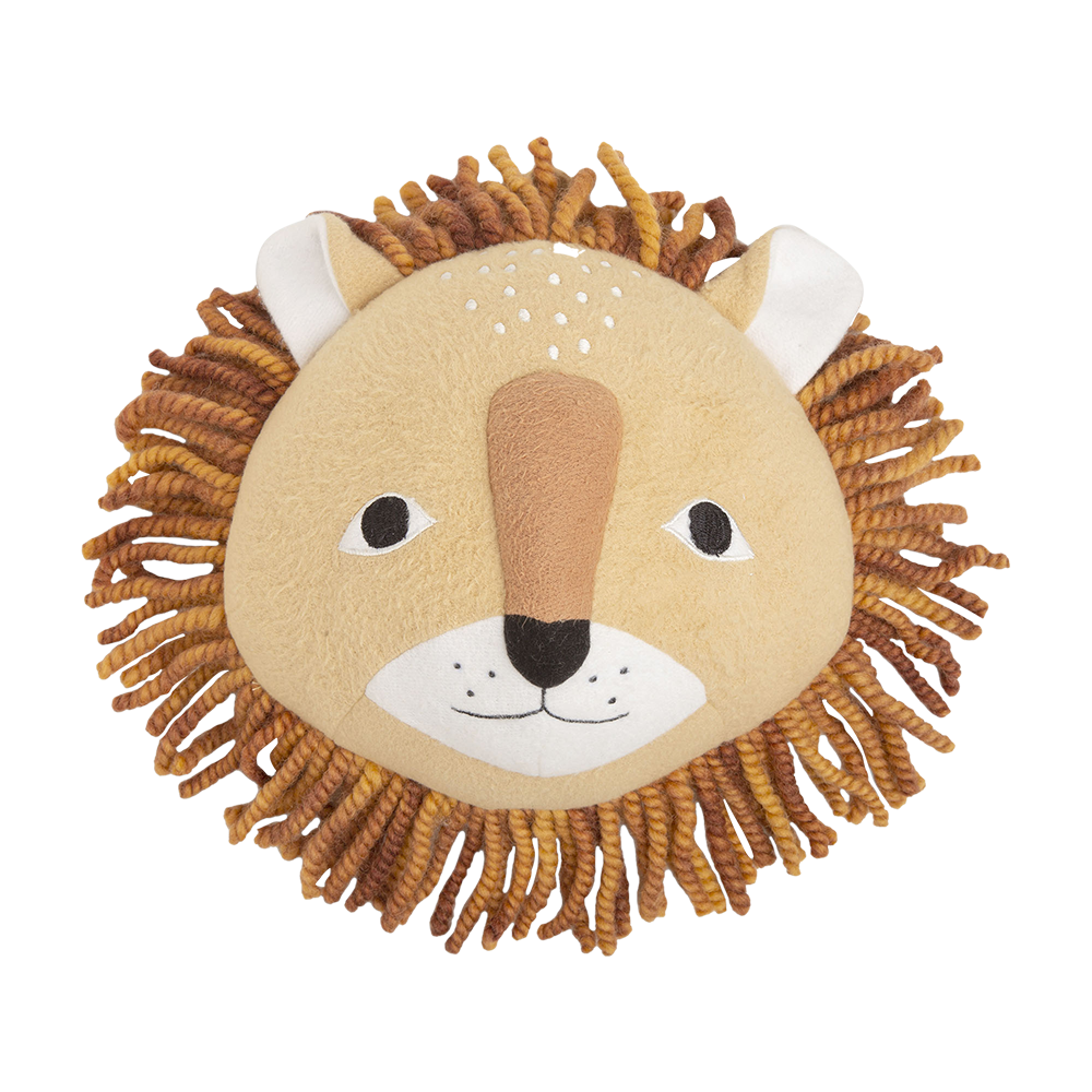 Lion Plush Head Wall Decor