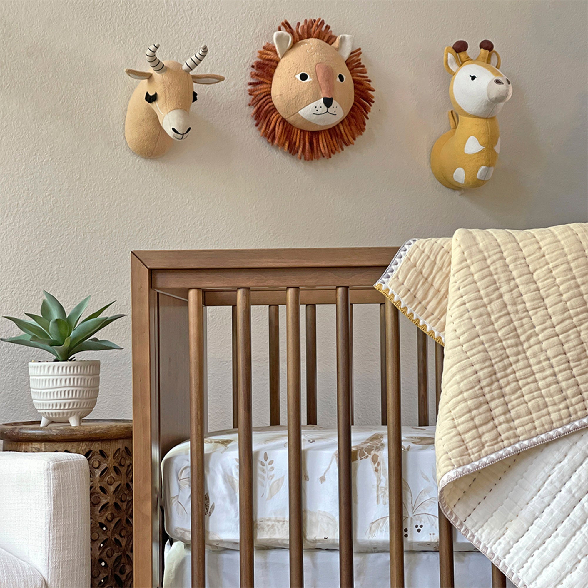 Lion Plush Head Wall Decor