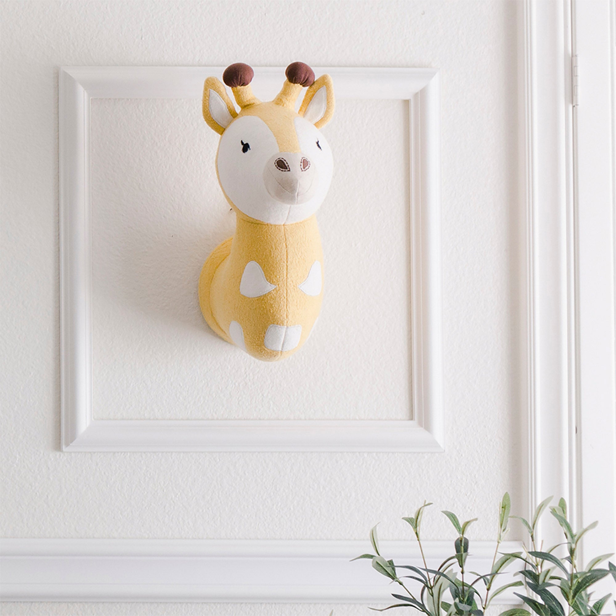 Giraffe Plush Head Wall Decor