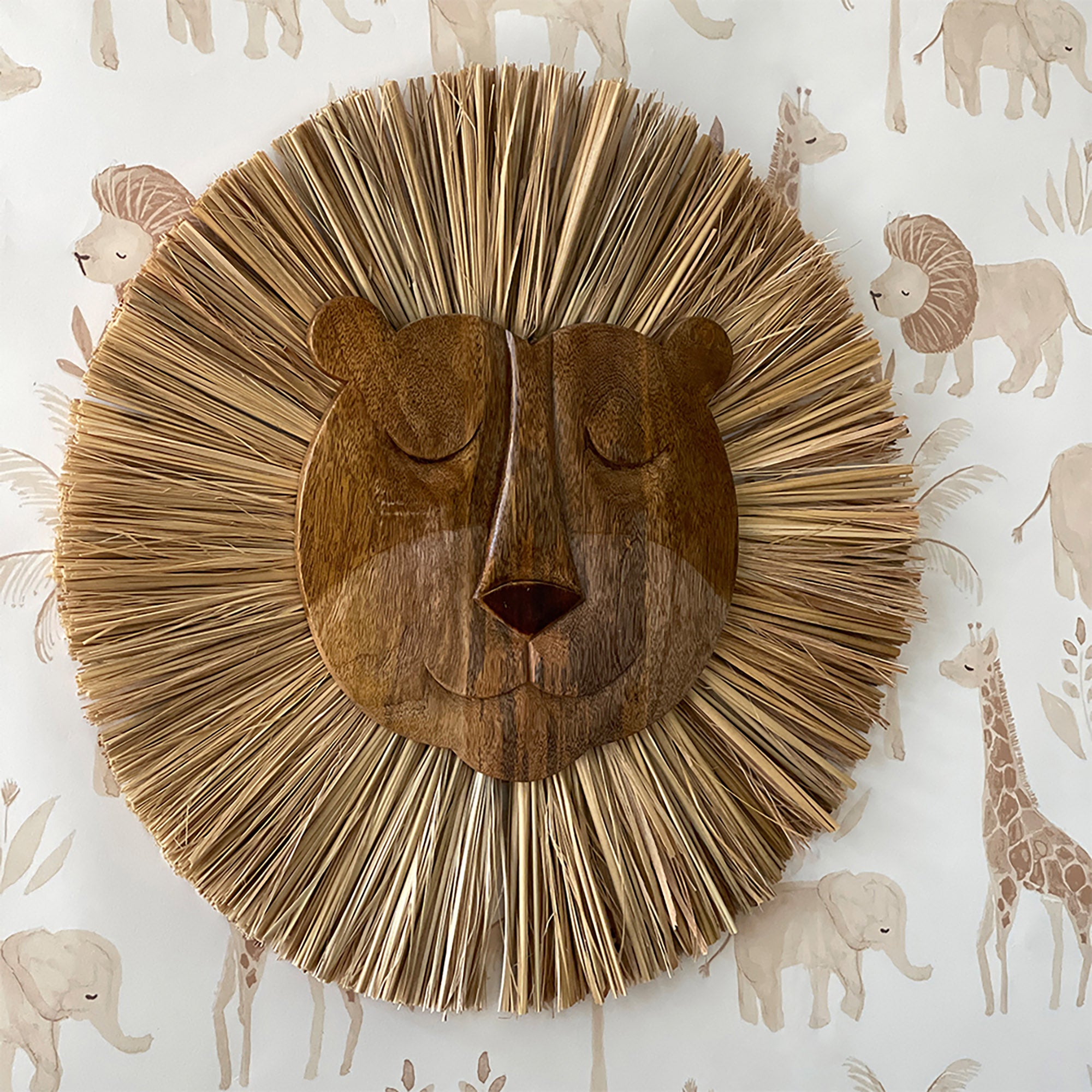 Lion Handmade Wooden Wall Decor