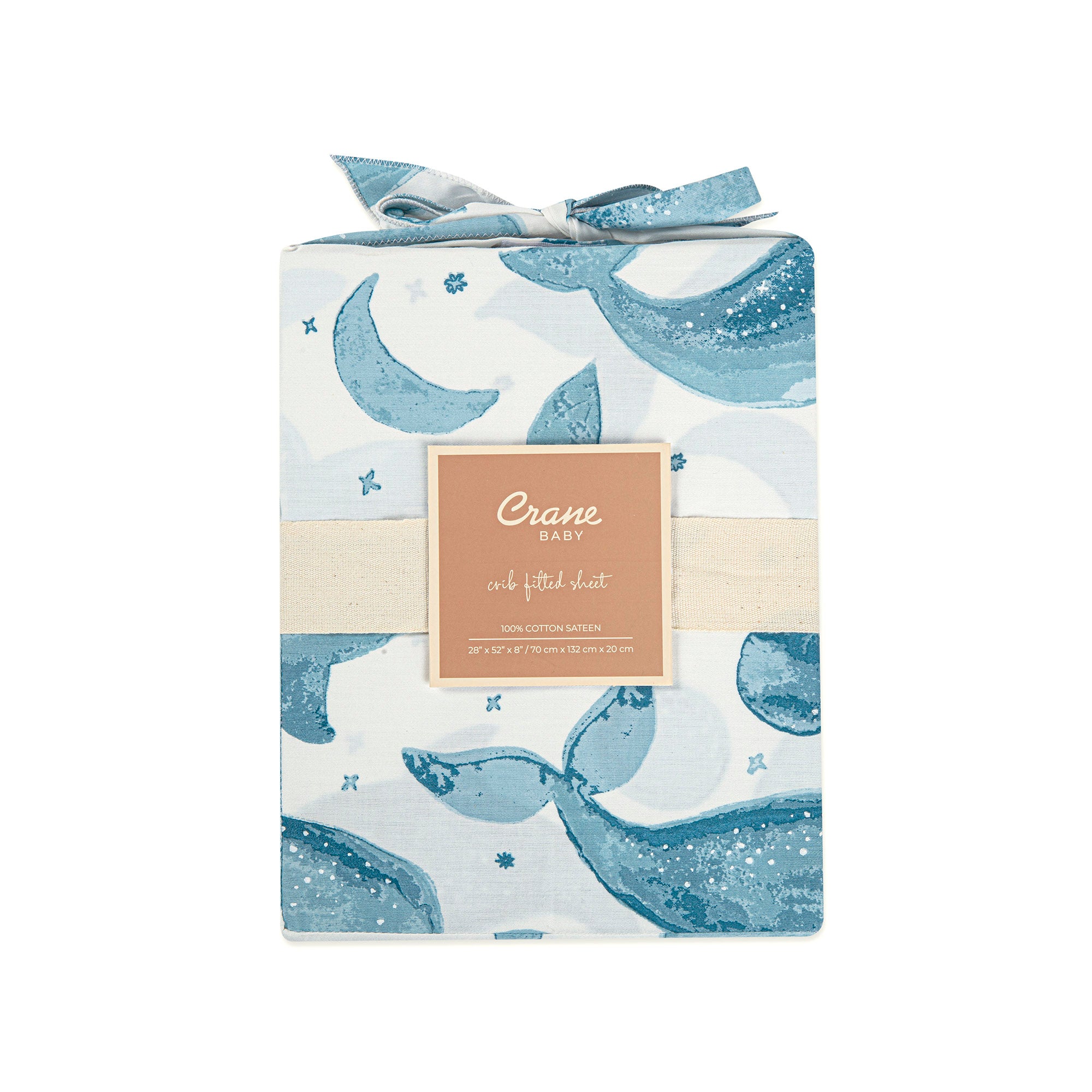 Caspian Crib Fitted Sheet – Whale