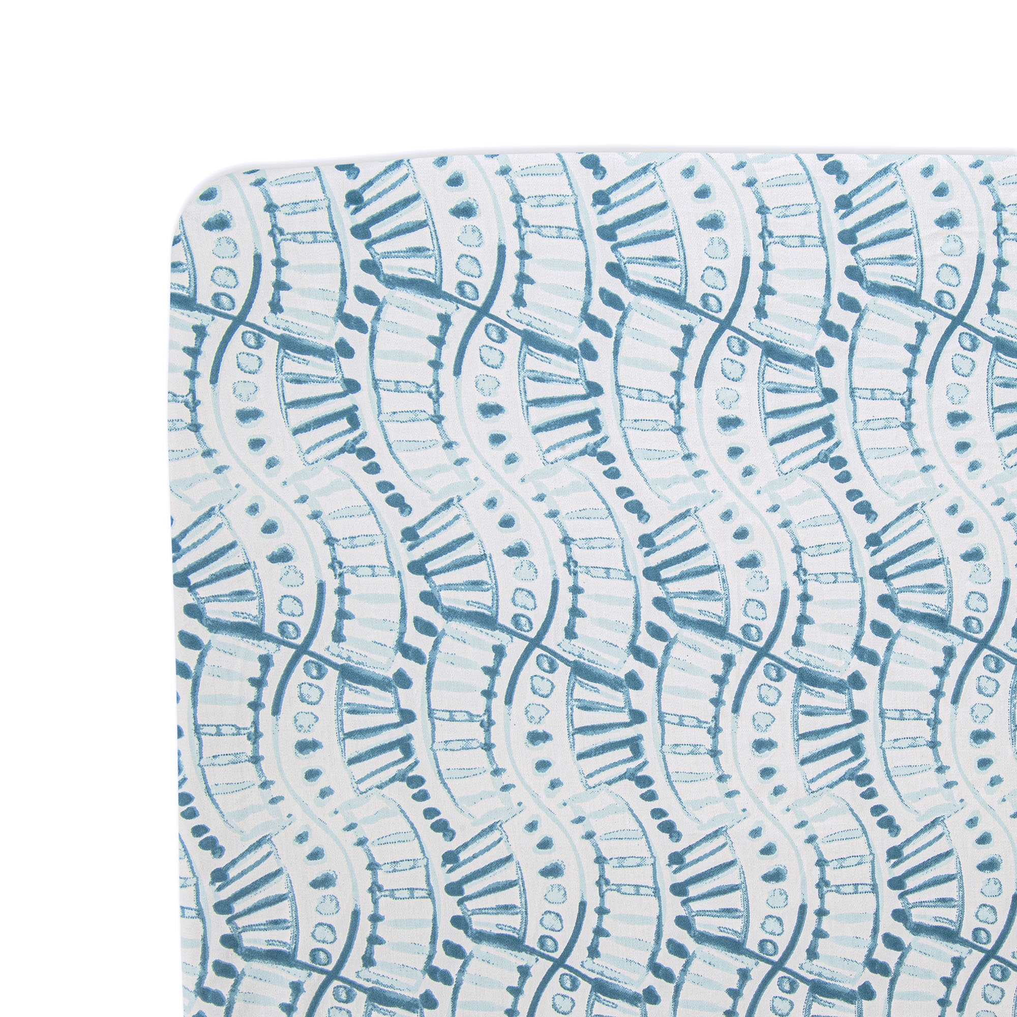 Caspian Crib Fitted Sheet – Indigo