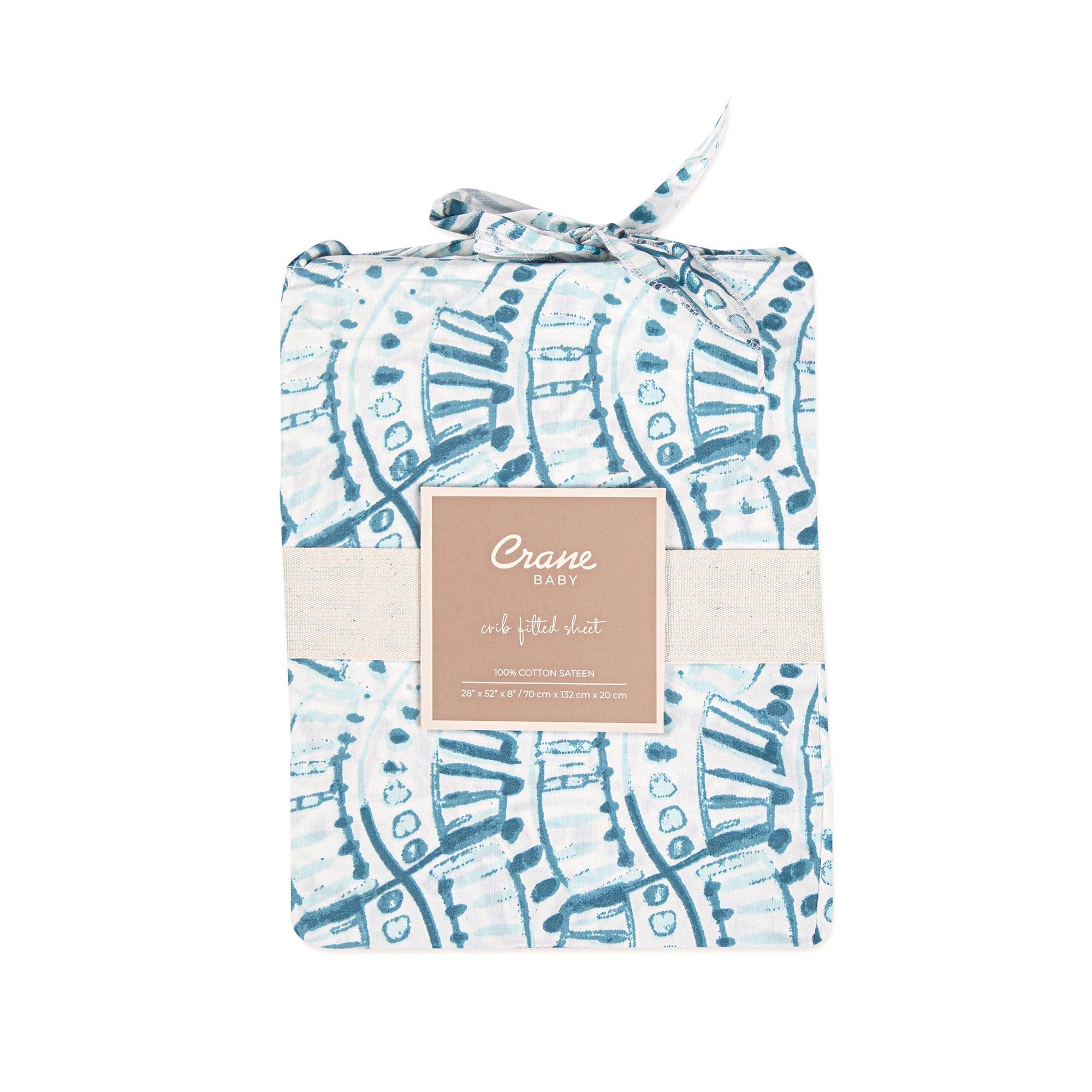 Caspian Crib Fitted Sheet – Indigo