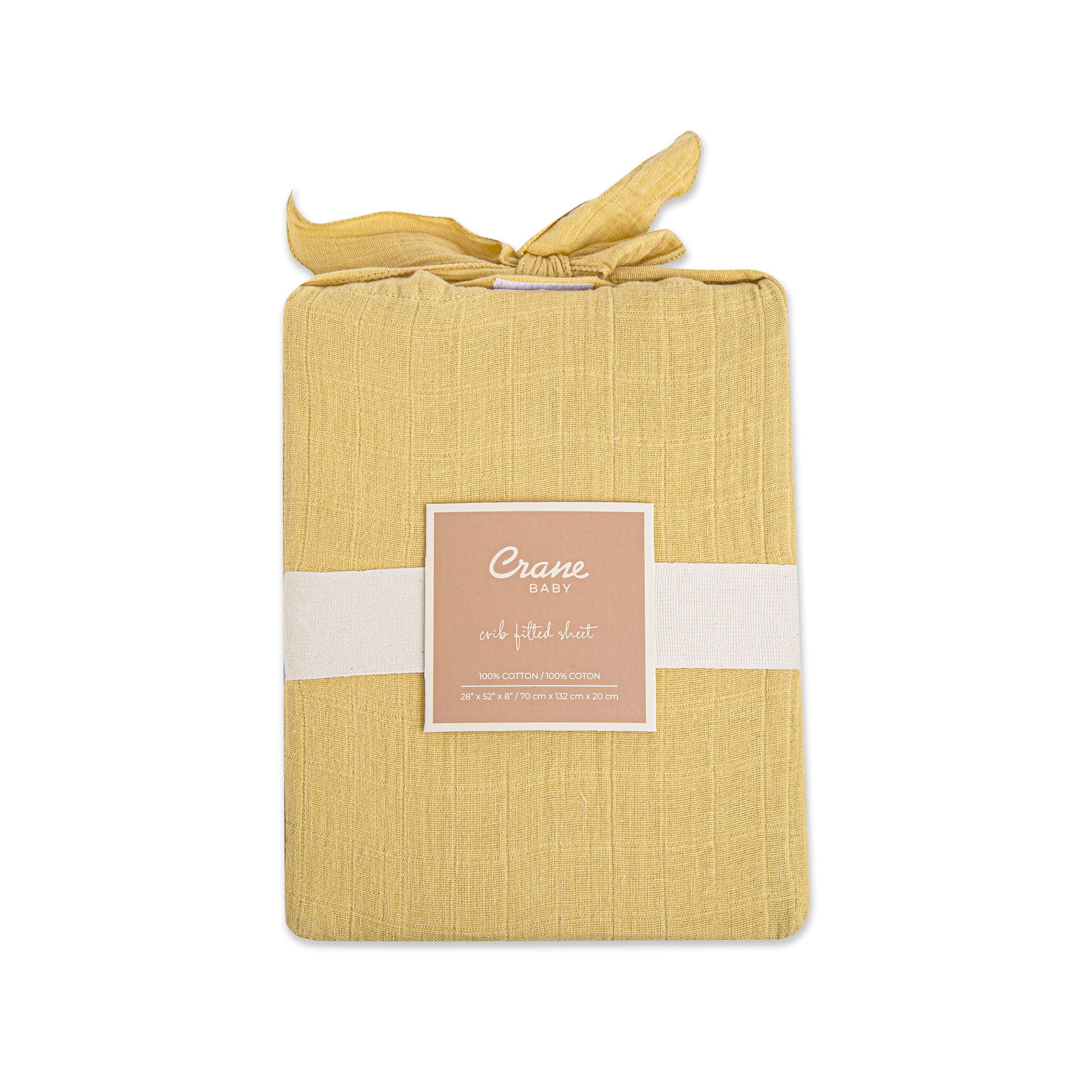 Crib Fitted Sheet – Ochre