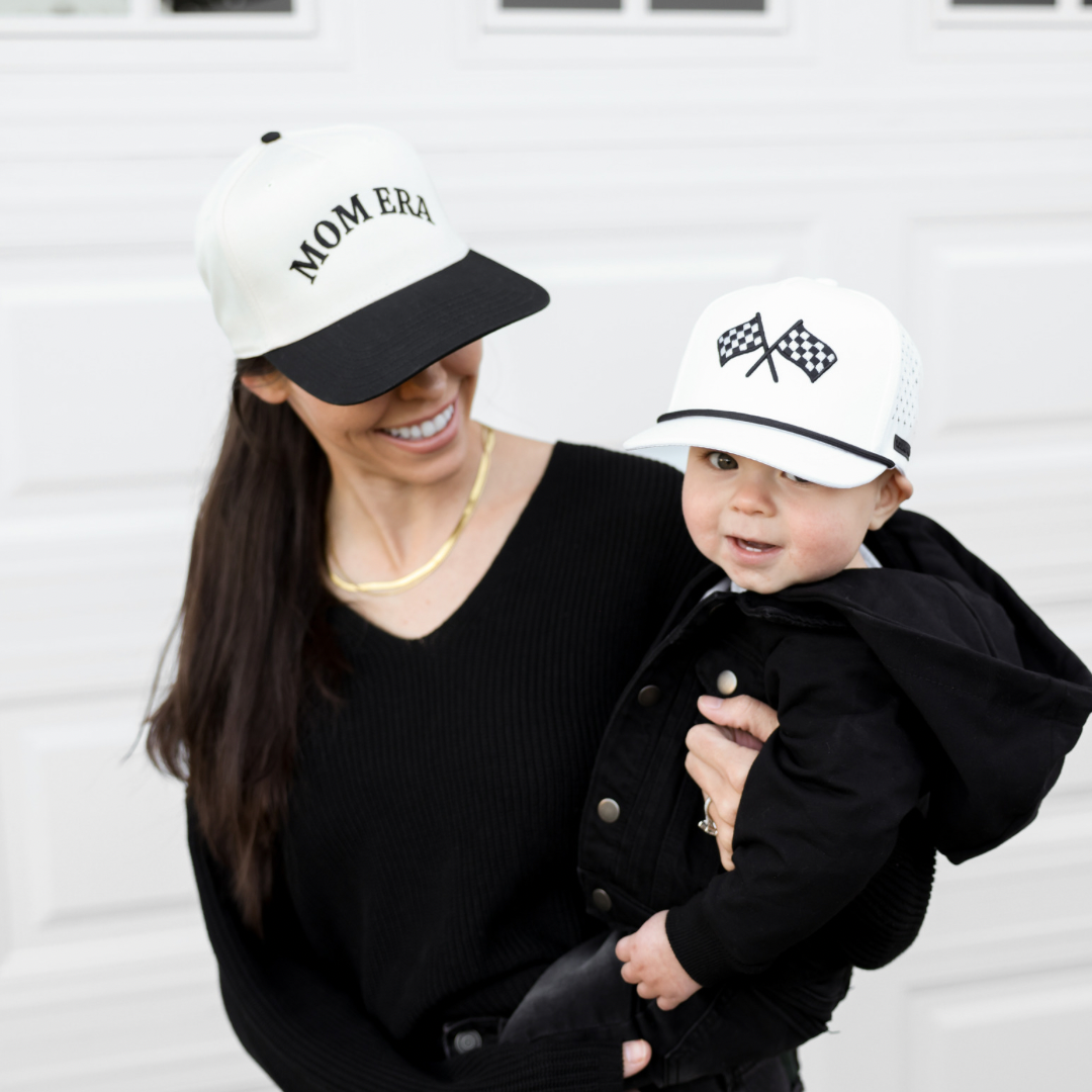 Mom Era Cap // Black & Cream