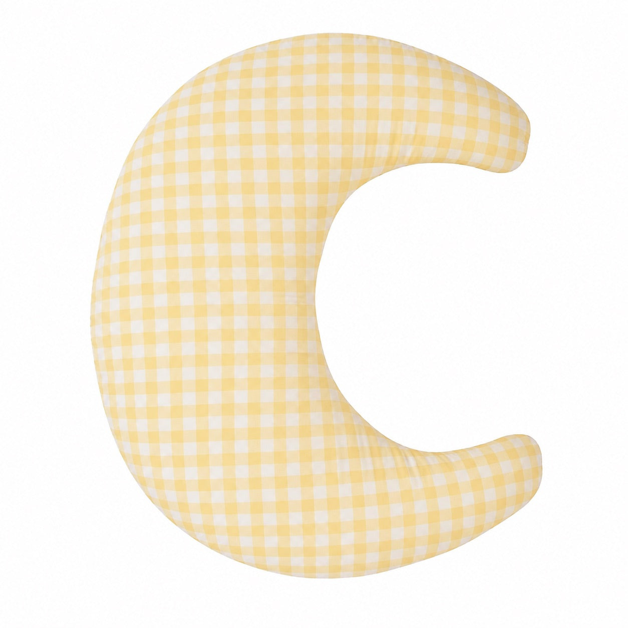 Beige Gingham Ruffle Nursing Pillow Cover
