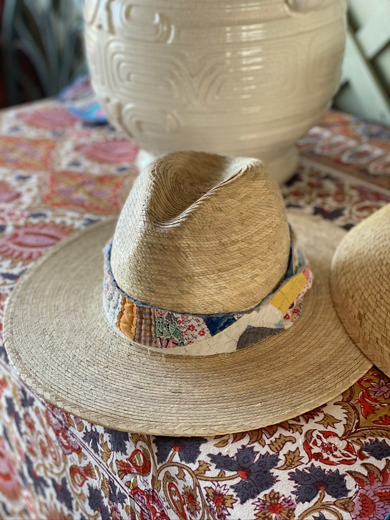 Zinnia Sun Hat - White Wide & Short Lace Eyelet Ribbon