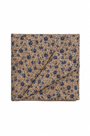 Blue Brown Rose Crib Quilted Blanket