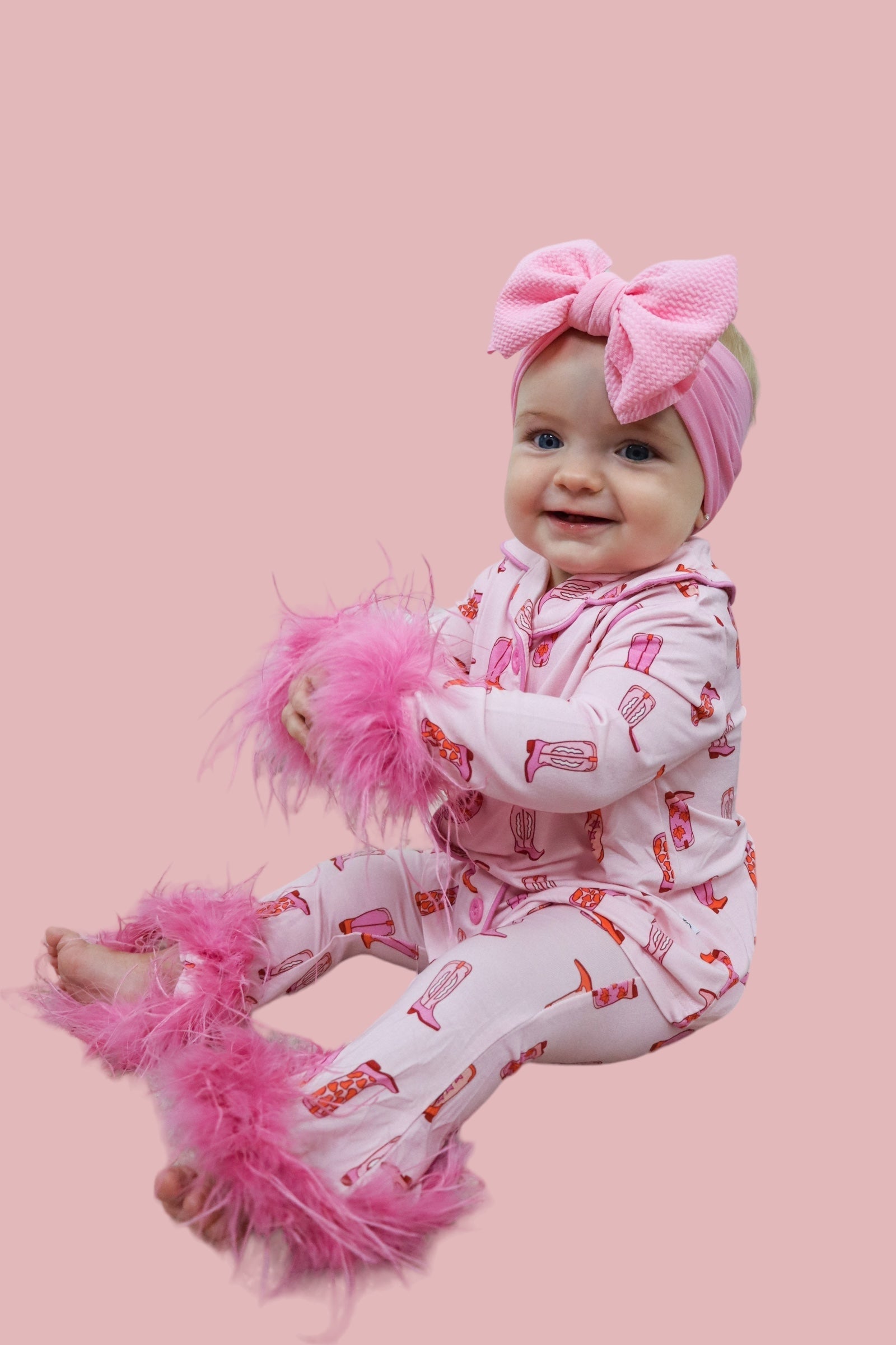 Exclusive Yee Haw Hollie Girl's Flare Feathered Dream Set