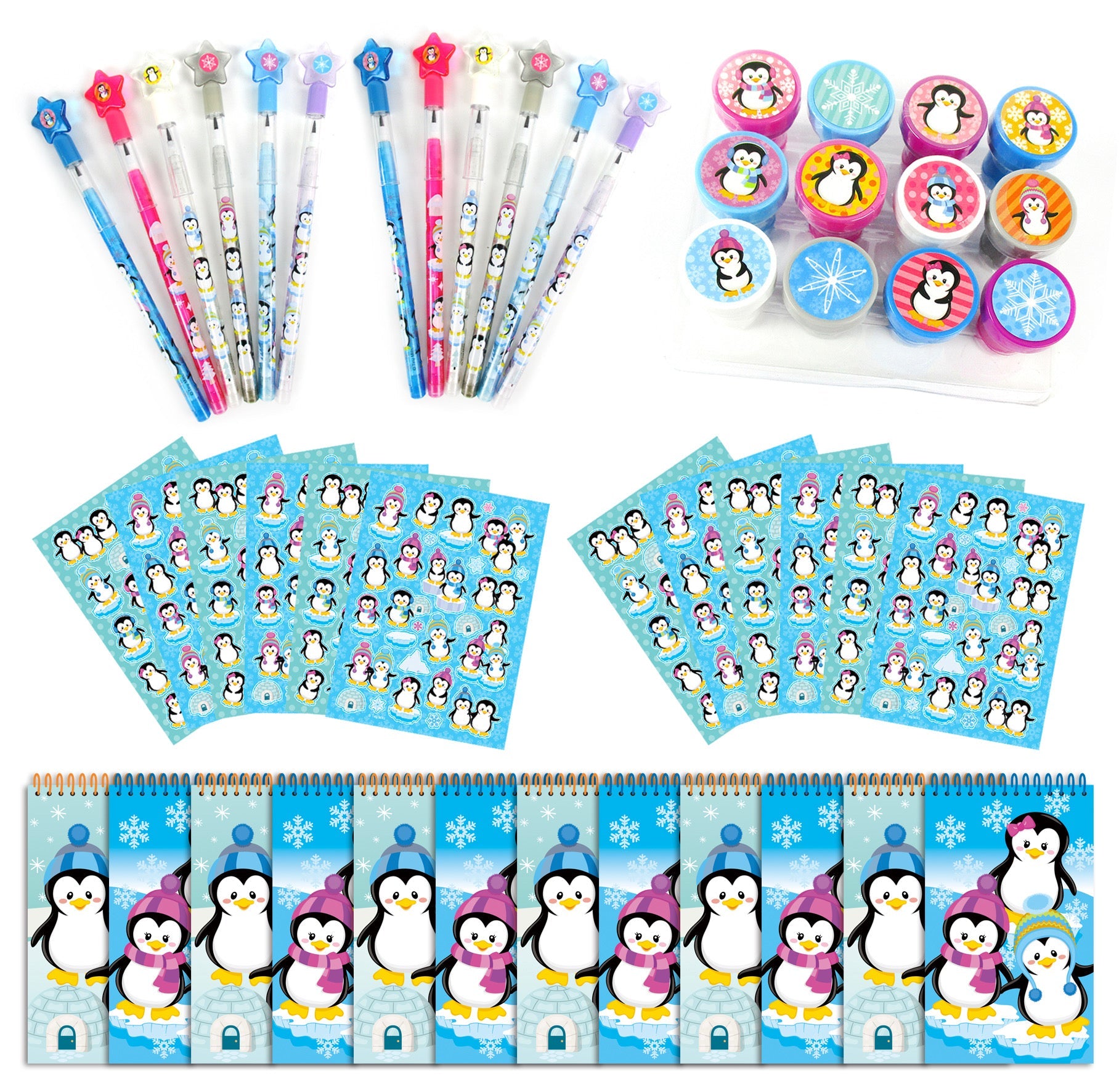 Penguin Party Favor Bundle For 12 Kids