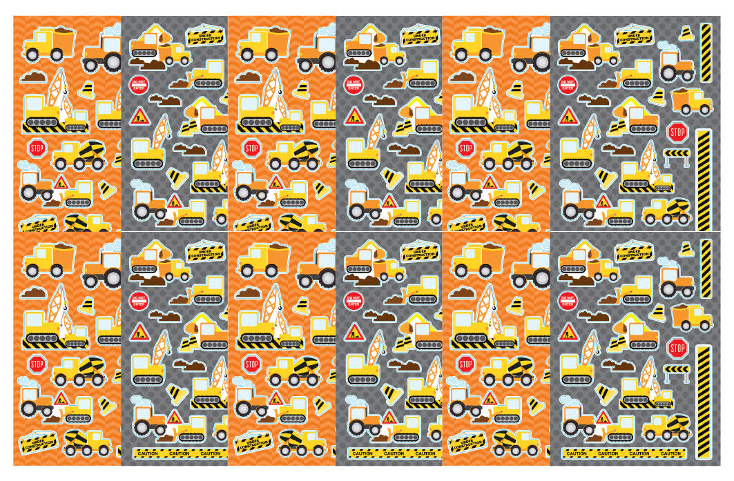 Construction Trucks Party Favor Bundle For 12 Kids