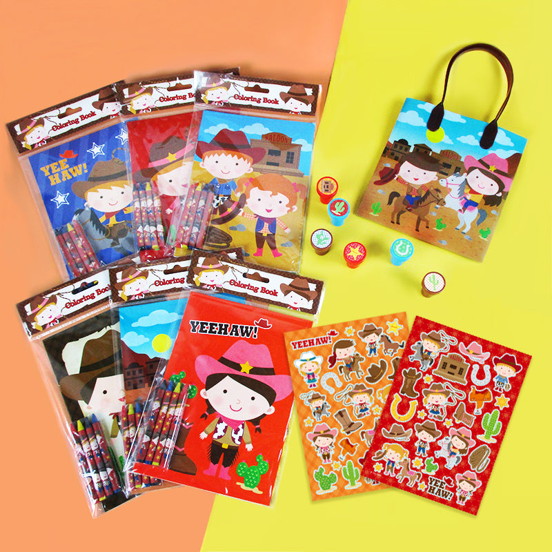 Western Cowboy Cowgirl Party Favor Bundle For 12 Kids