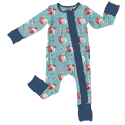 Beckett Anchors Bamboo Ruffle Convertible Footie (pre-order)