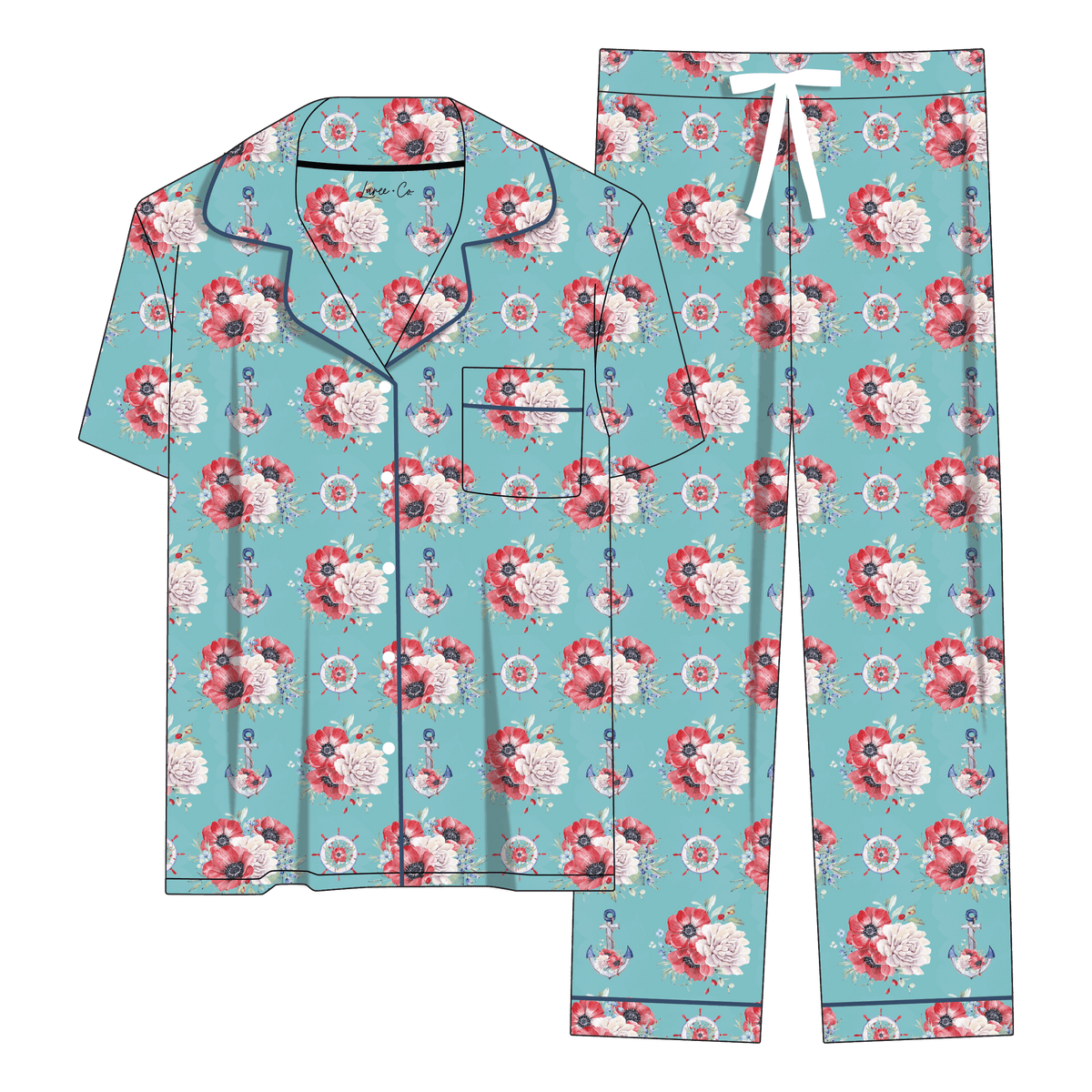 Beckett Anchors Bamboo Women's Luxe Lounge Set (pre-order)