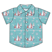 Beckett Sailboats Bamboo Button Down Tee (pre-order)