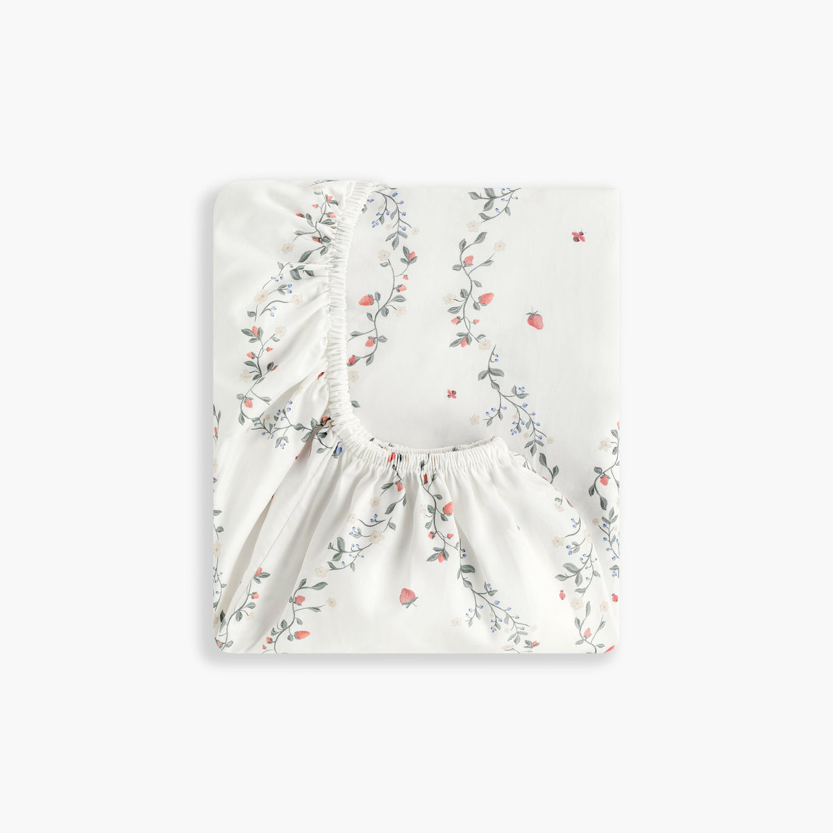Botanical Berries Crib Sheet - Ivory