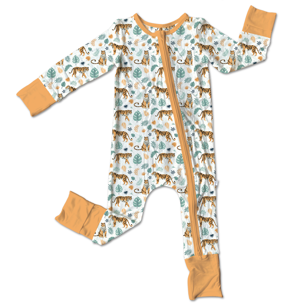 Berkleigh Tigers Bamboo Convertible Footie (pre-order)