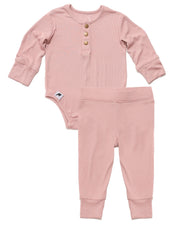 Blush Ribbed Two-piece Set