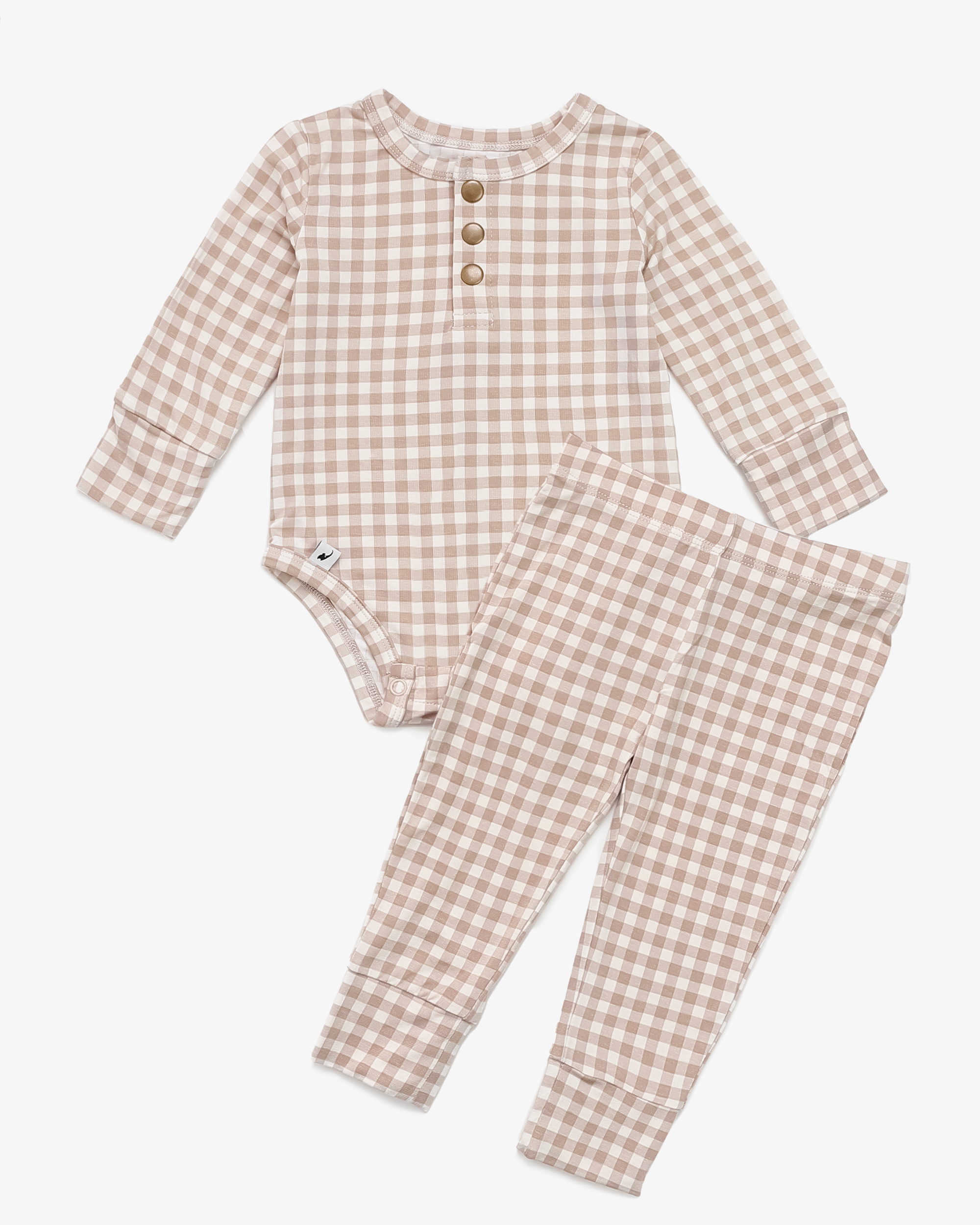 Gingham Print Two-piece Set