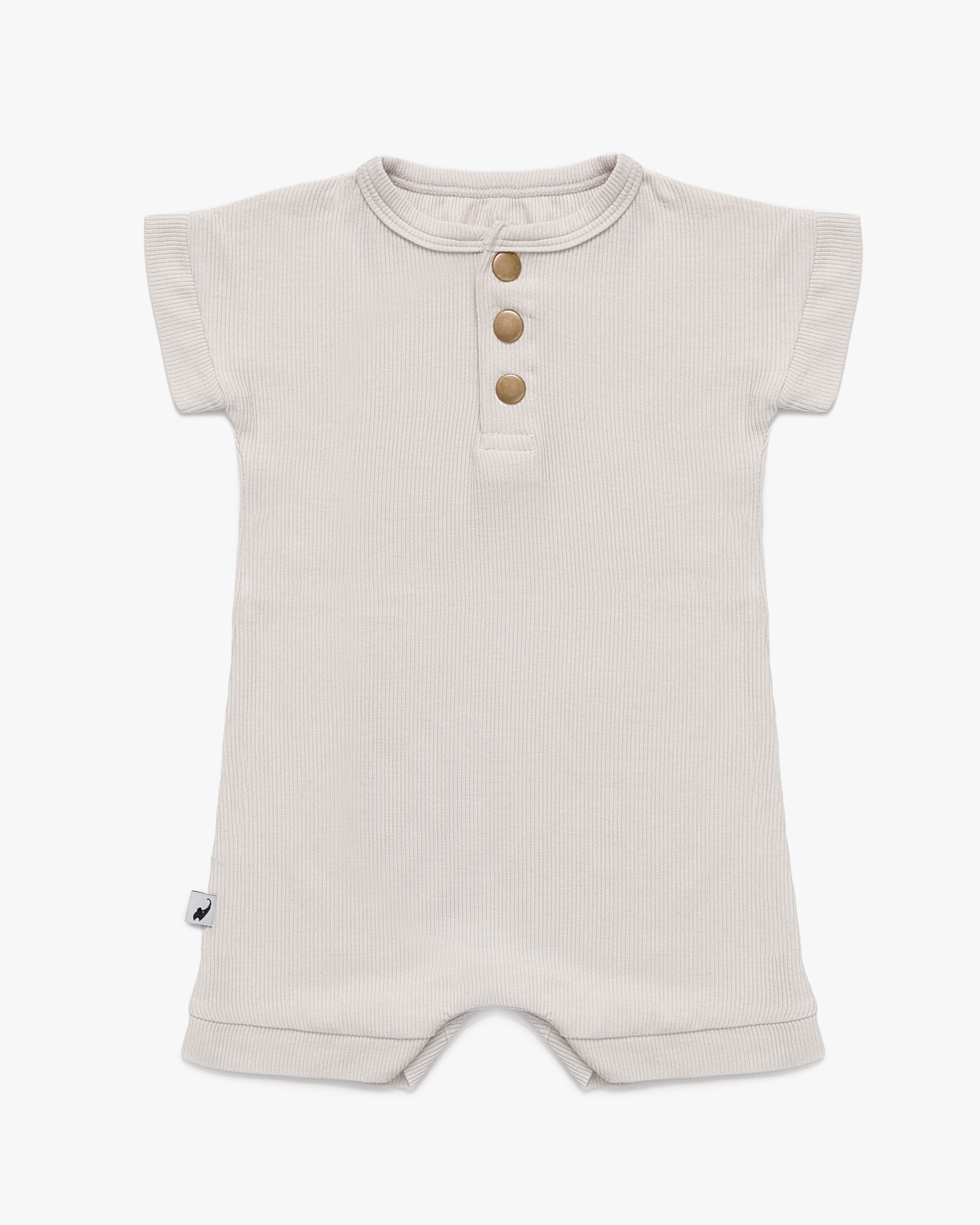Oatmeal Ribbed Romper