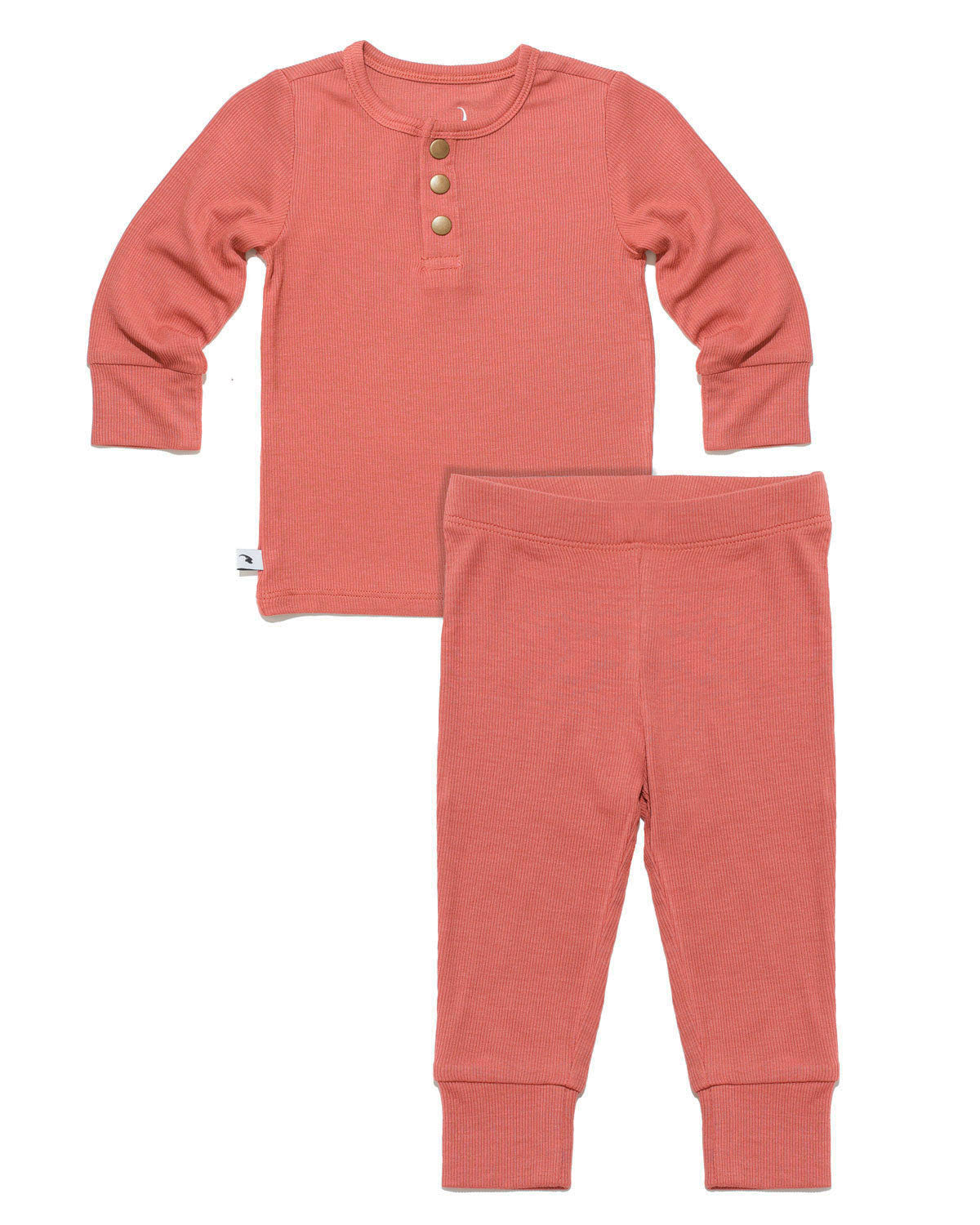 Rose Ribbed Two-piece Set