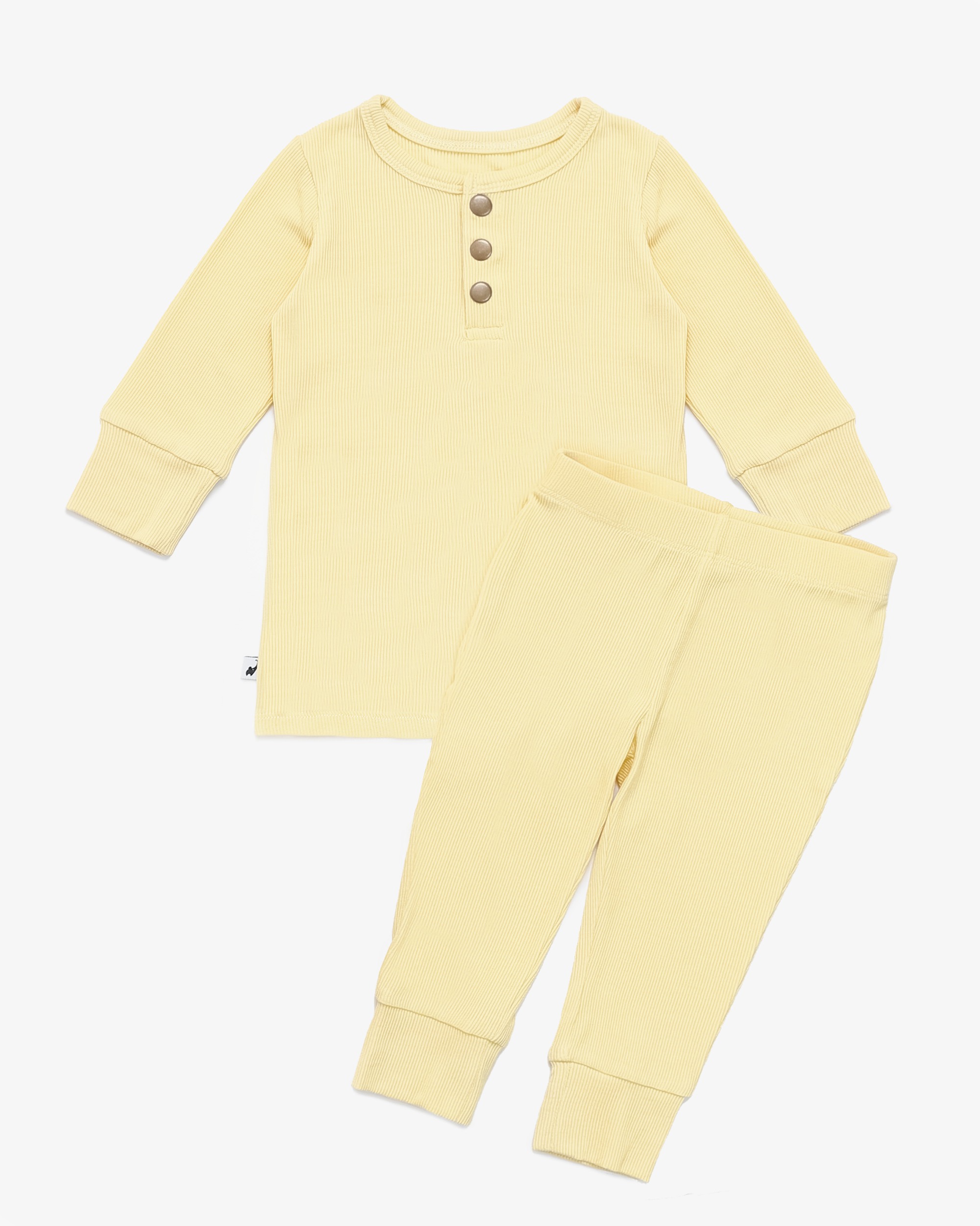 Lemon Ribbed Two-piece Set