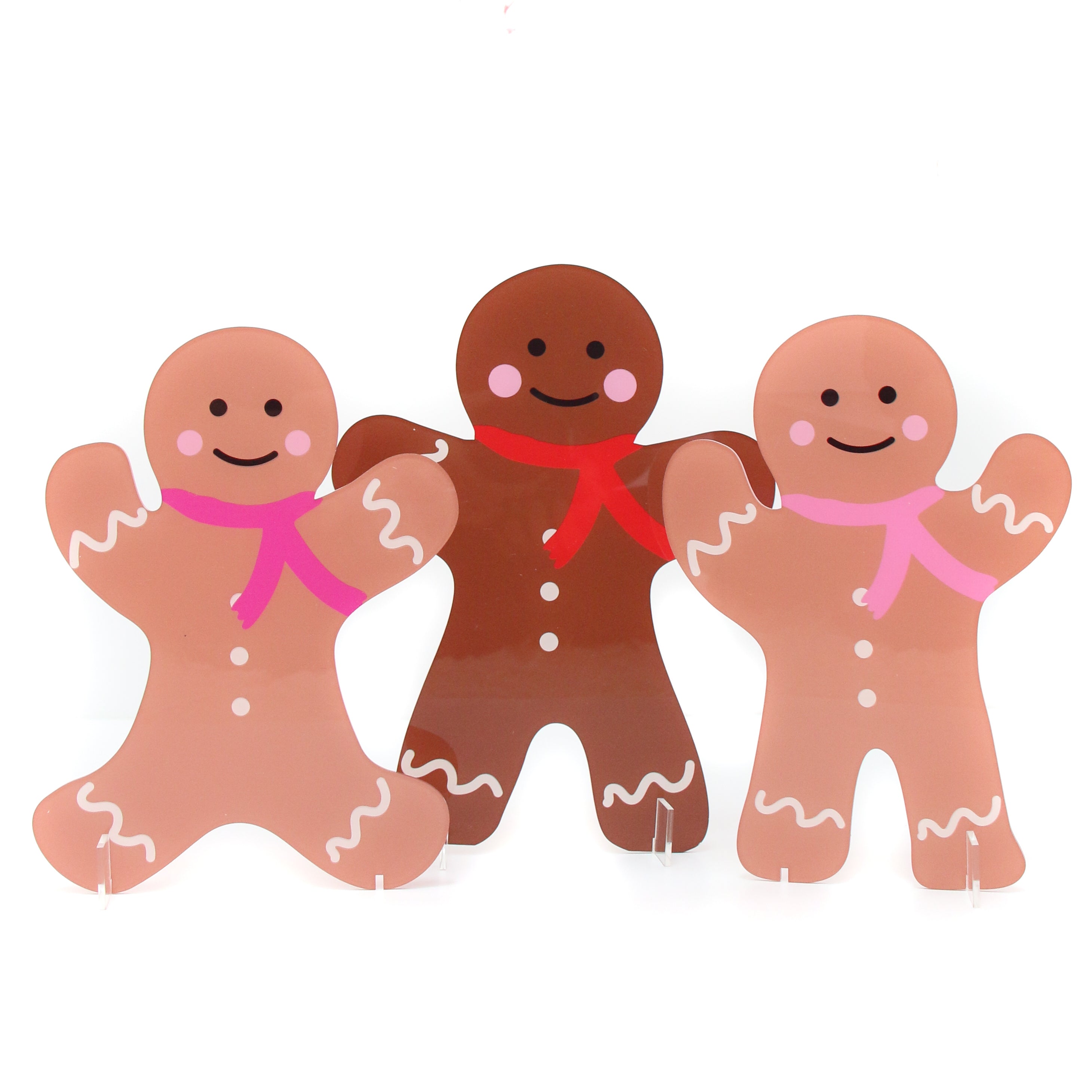 Acrylic Gingerbread Men - Set Of 3