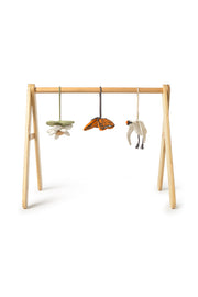 Baby Gym With Set Of 3 Rattle Toy Hangers - Swan