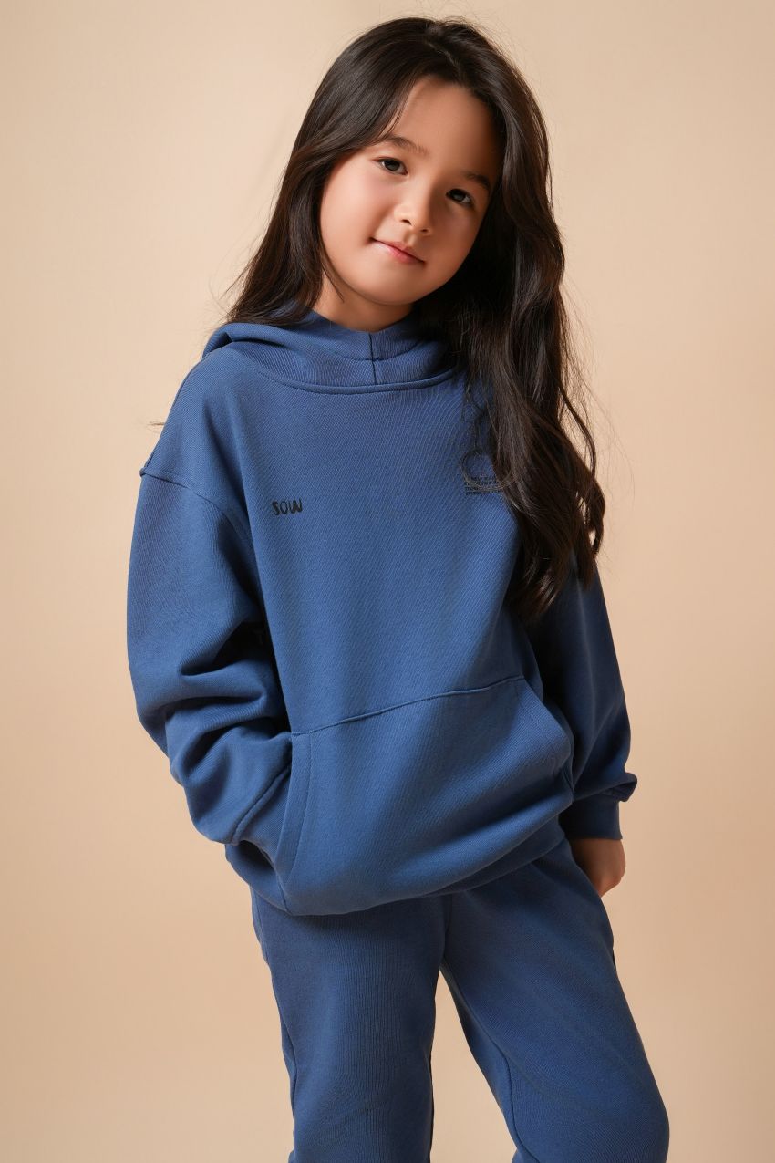Relaxed Cotton Hoodie With Print