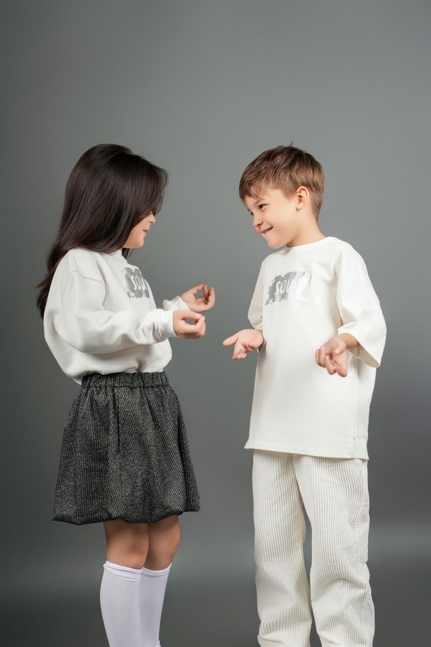 Relaxed Organic Fleece Sweatshirt With Sow Print