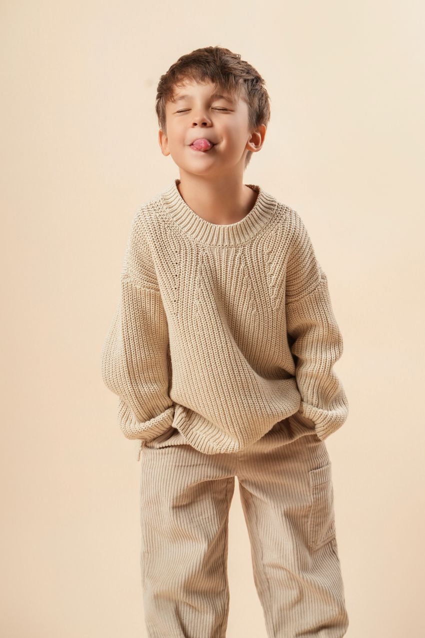 Organic Cotton Corduroy Straight Leg Cargo
