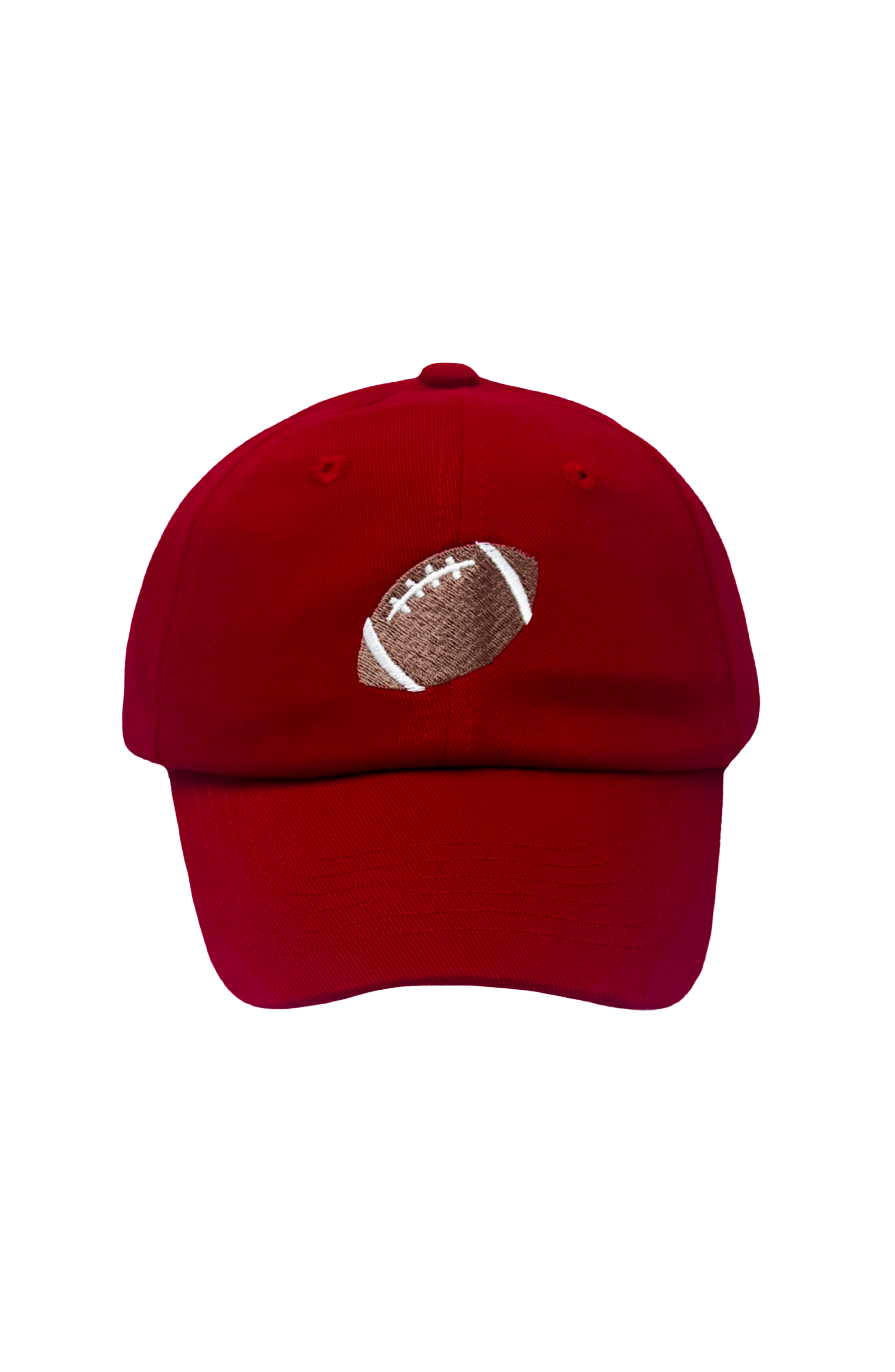 Red Football Baseball Hat (baby/toddler, Youth)