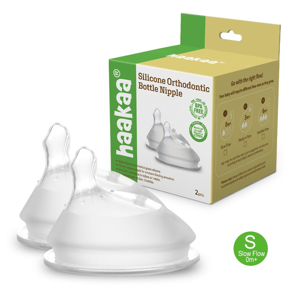 Haakaa Gen 3 Silicone Orthodontic Anti-colic Nipple 2 Pk