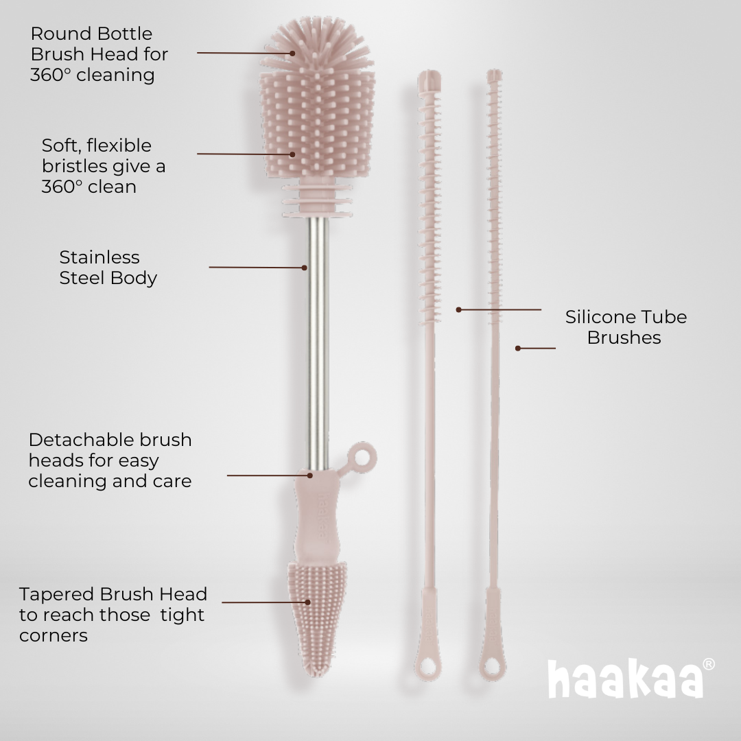 Haakaa Double-ended Silicone Brush 1 Pk