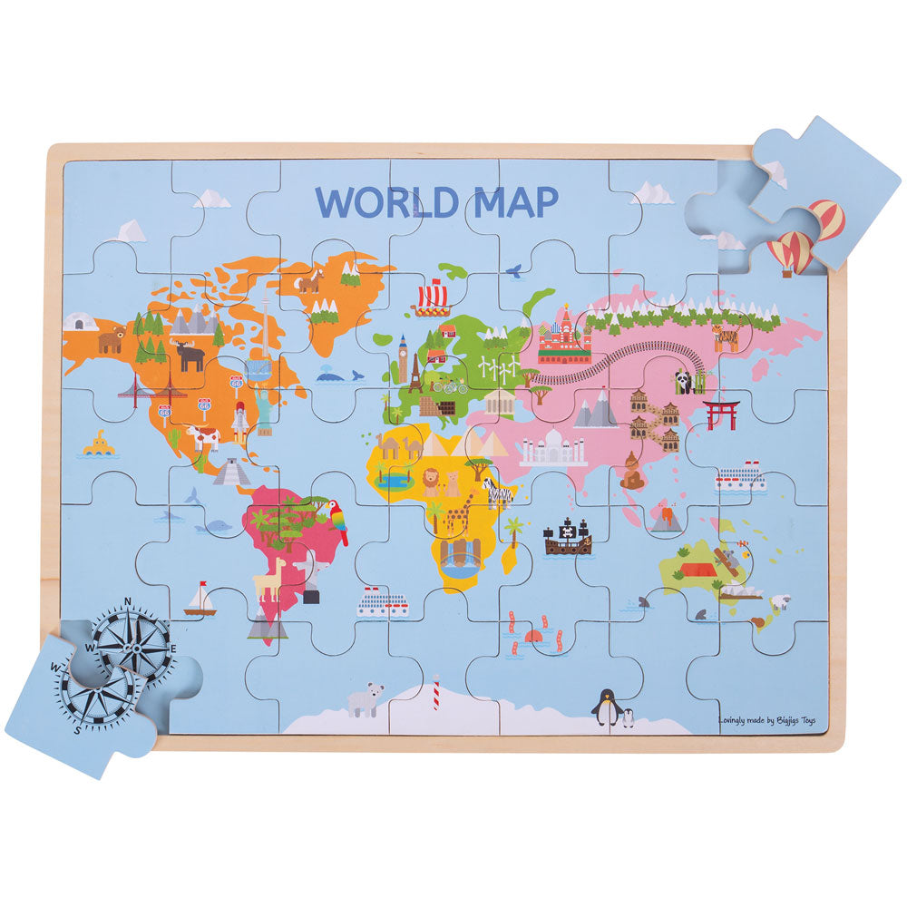 World Map Puzzle By Bigjigs Toys Us