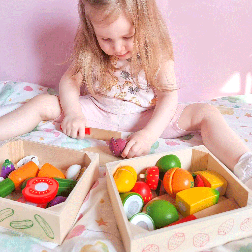 Cutting Fruit Crate By Bigjigs Toys Us