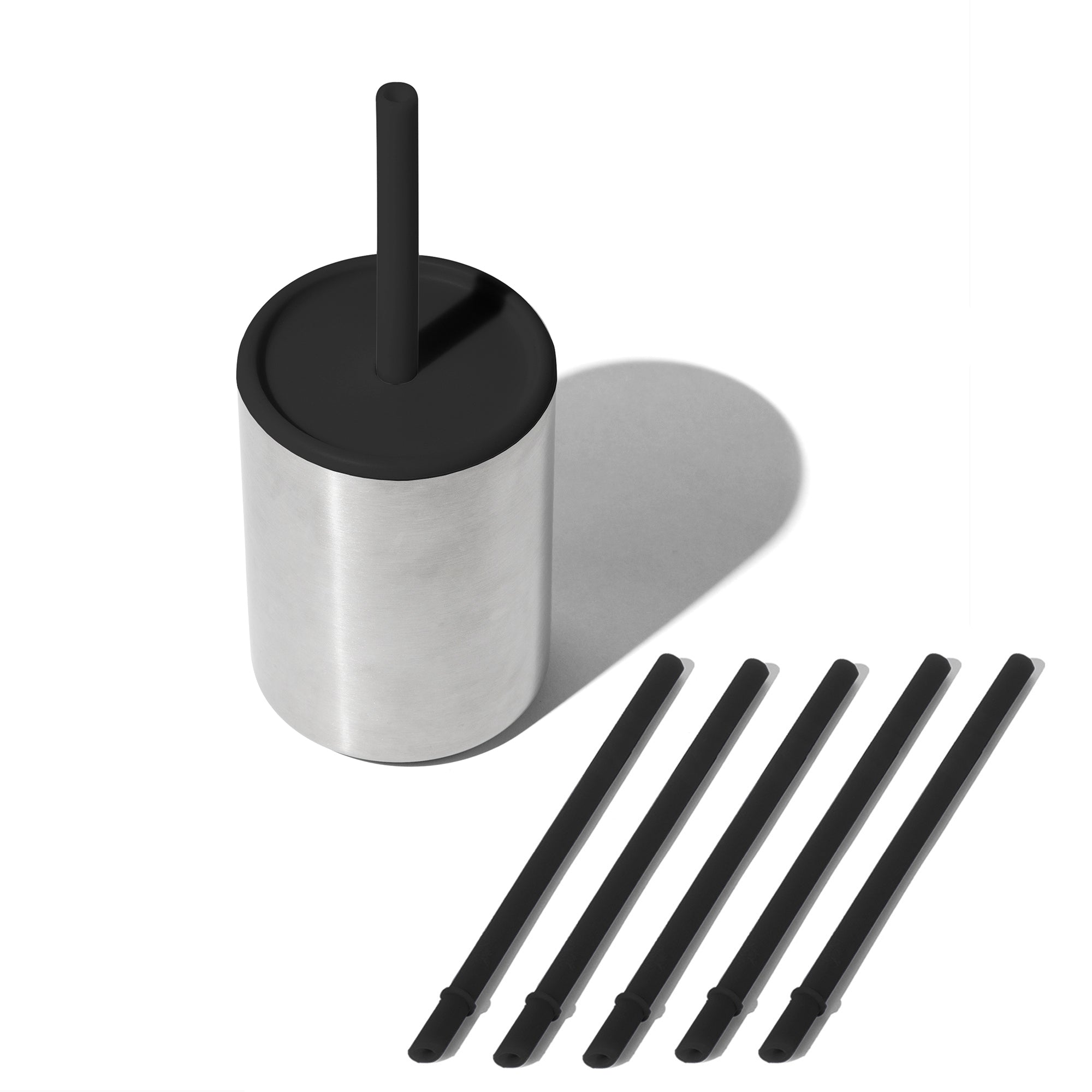 8 Oz. Avanchy Stainless Steel Baby Toddler Spill Proof Cup With Straw