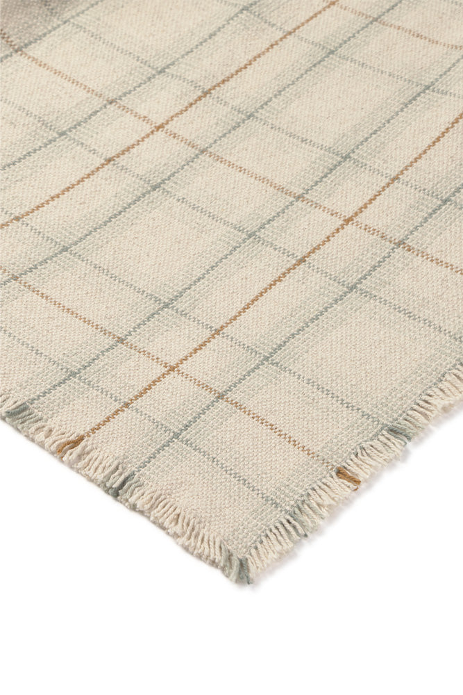 Handloom Kid Bed Throw Tartan Blue Sage