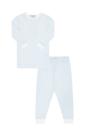 Blue Herringbone Pajamas