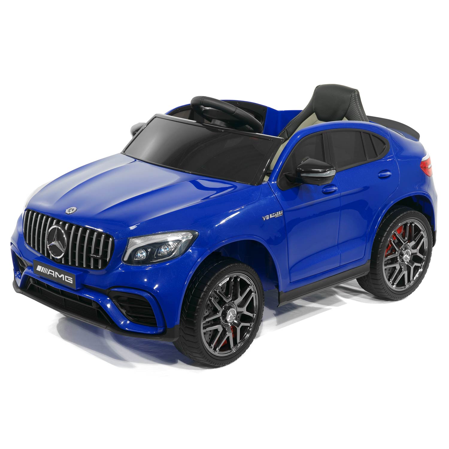 Mercedes Amg Glc 63s 12v 4wd Kids Ride-on Car With R/c Parental Remote | Blue