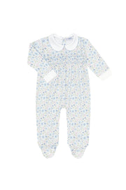 Blue Meadow Smocked Footie
