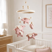 Felt Baby Mobile - Flying Pig