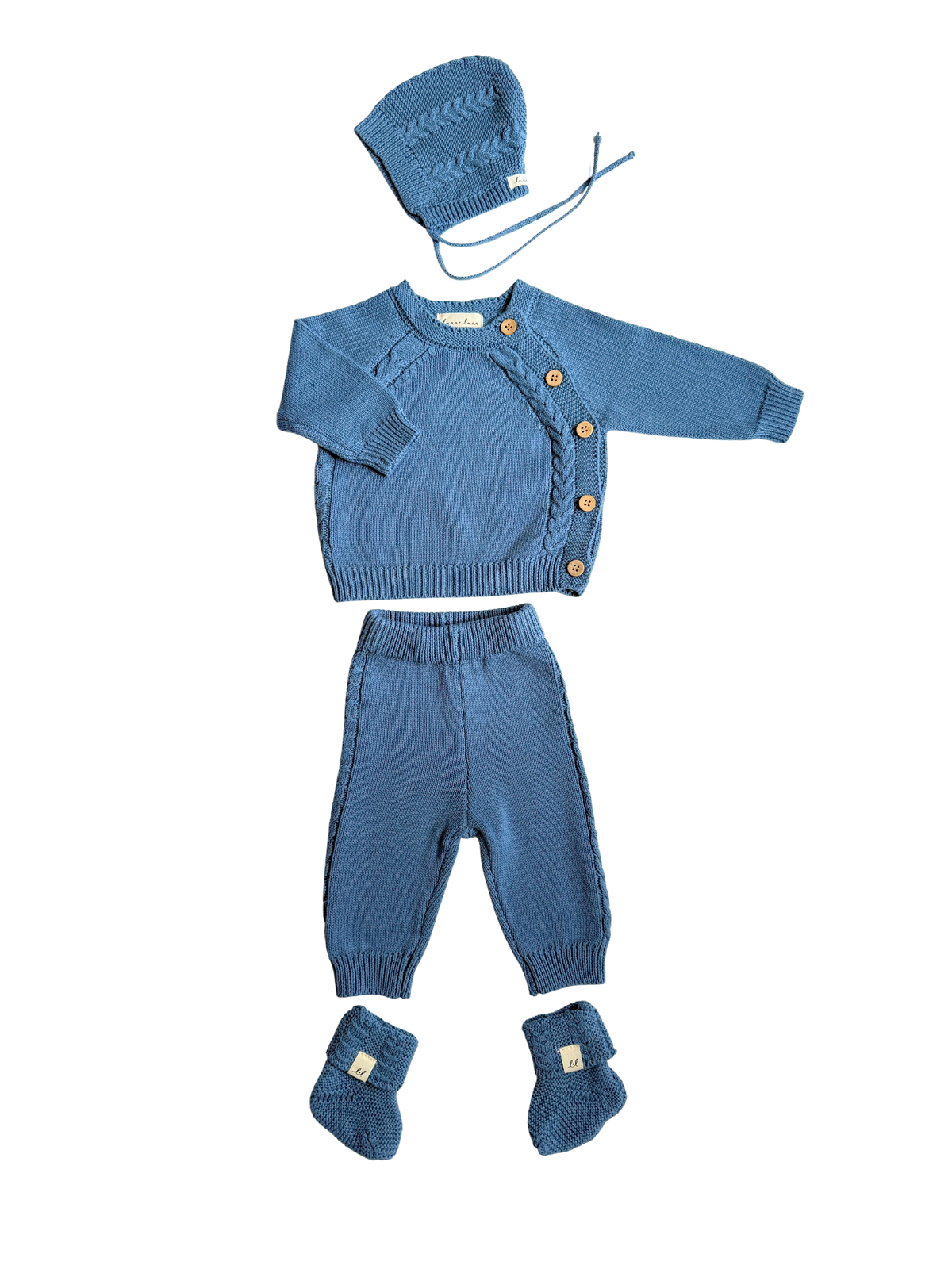 Bring Me Home Cable Knit Bundle - Denim Blue