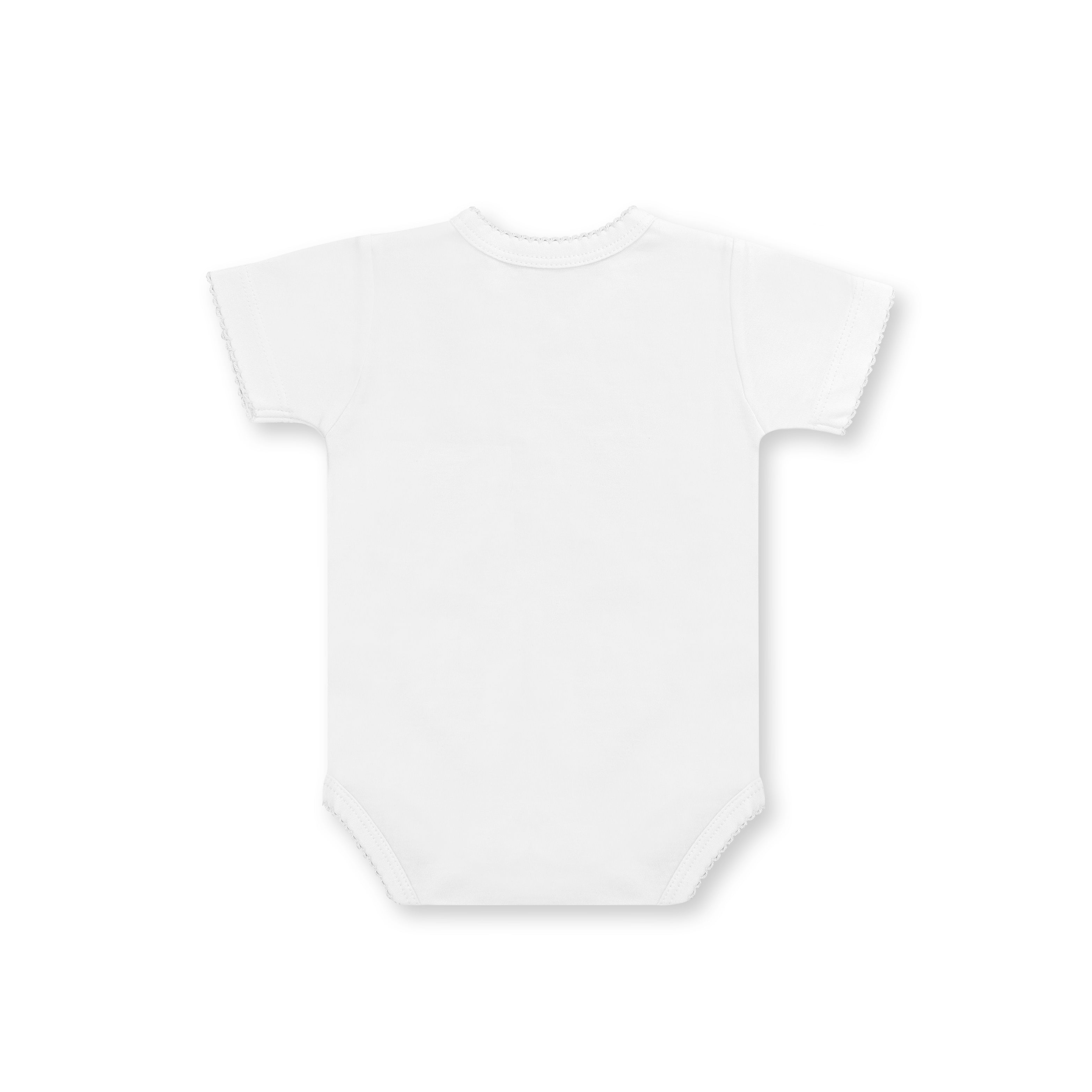 Honey Logo Short Sleeve Bodysuit, White