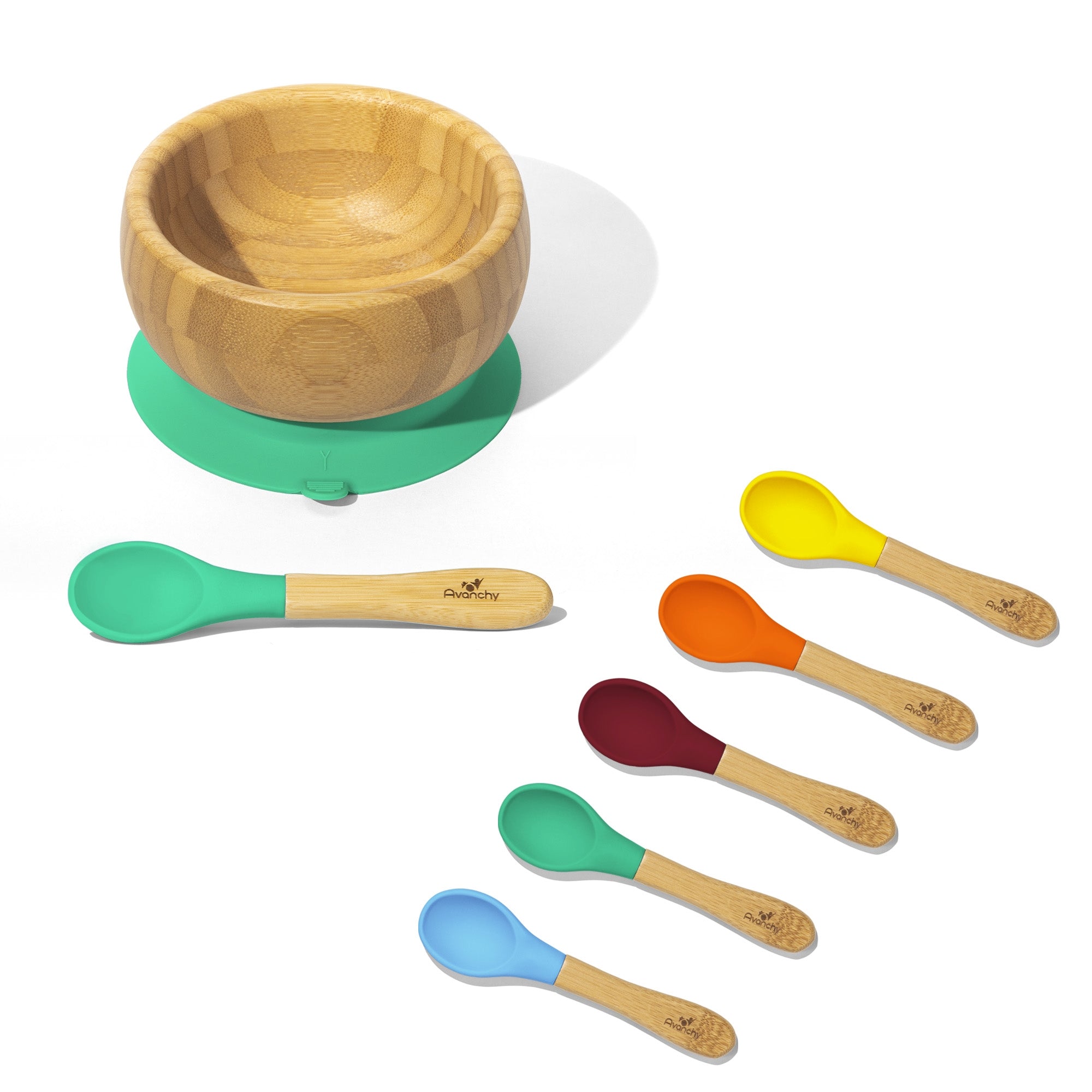 Avanchy Bamboo Suction Baby Bowl + Spoon