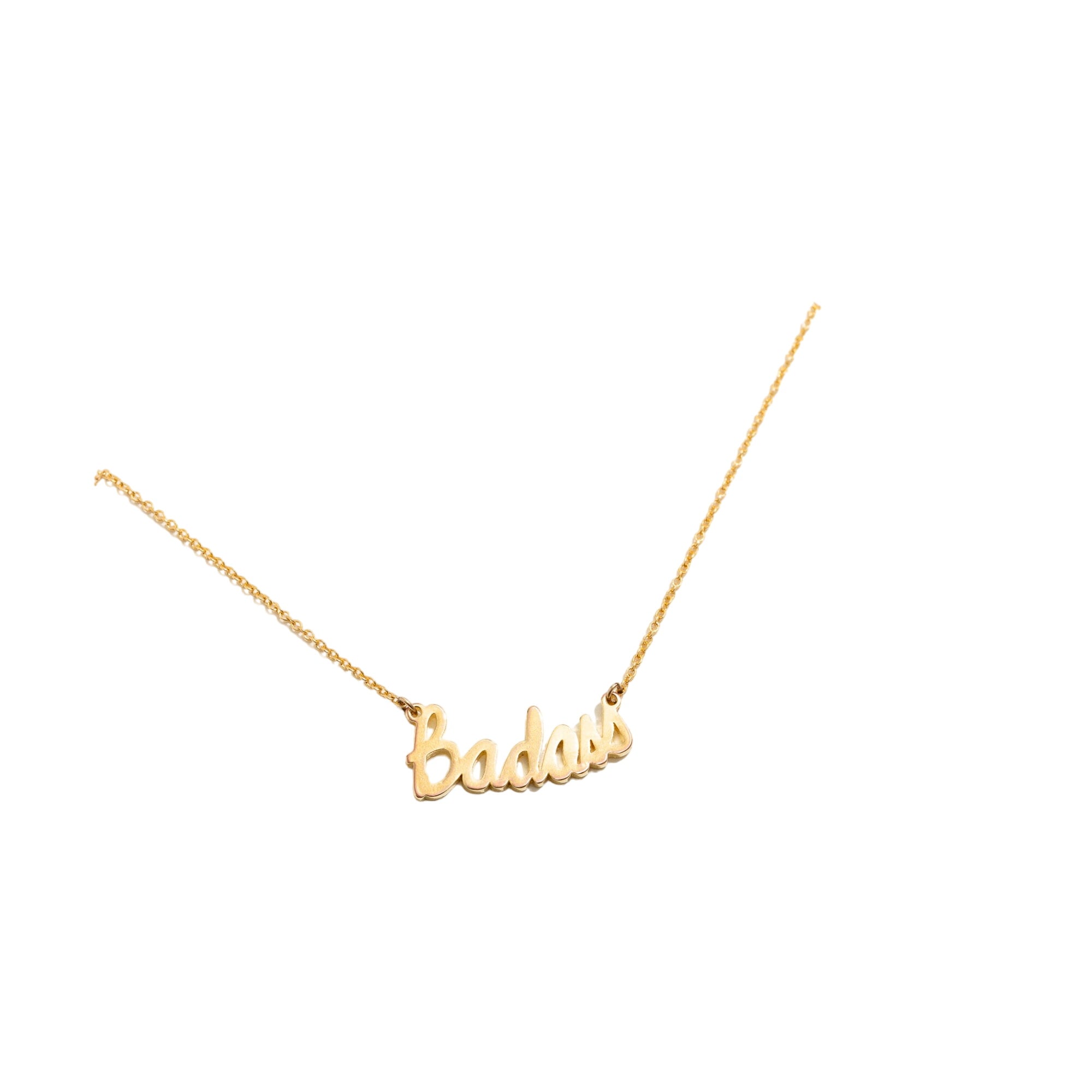 Badass Script Necklace