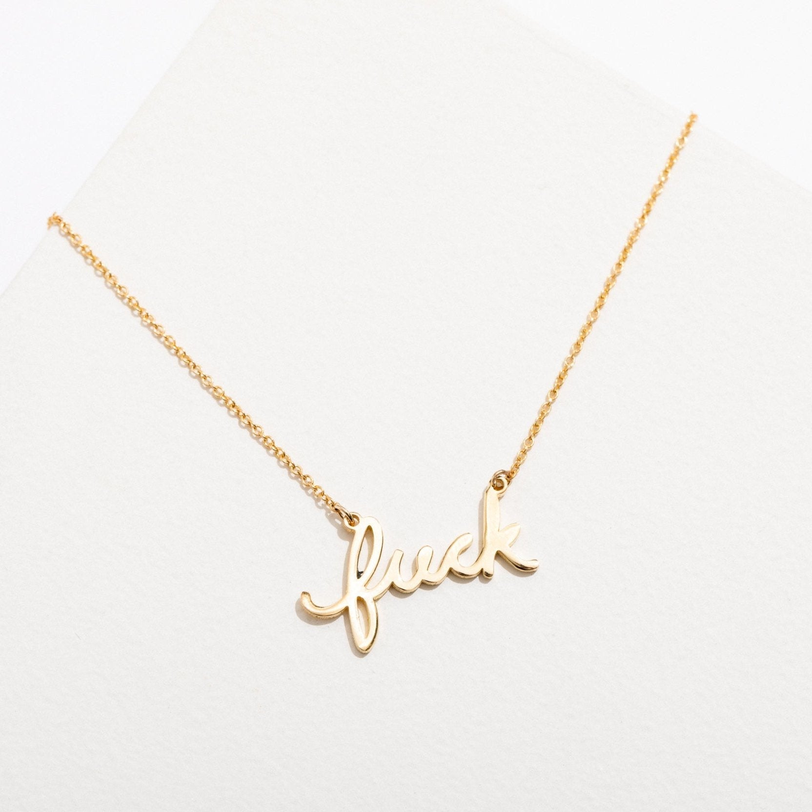 Fuck Script Necklace
