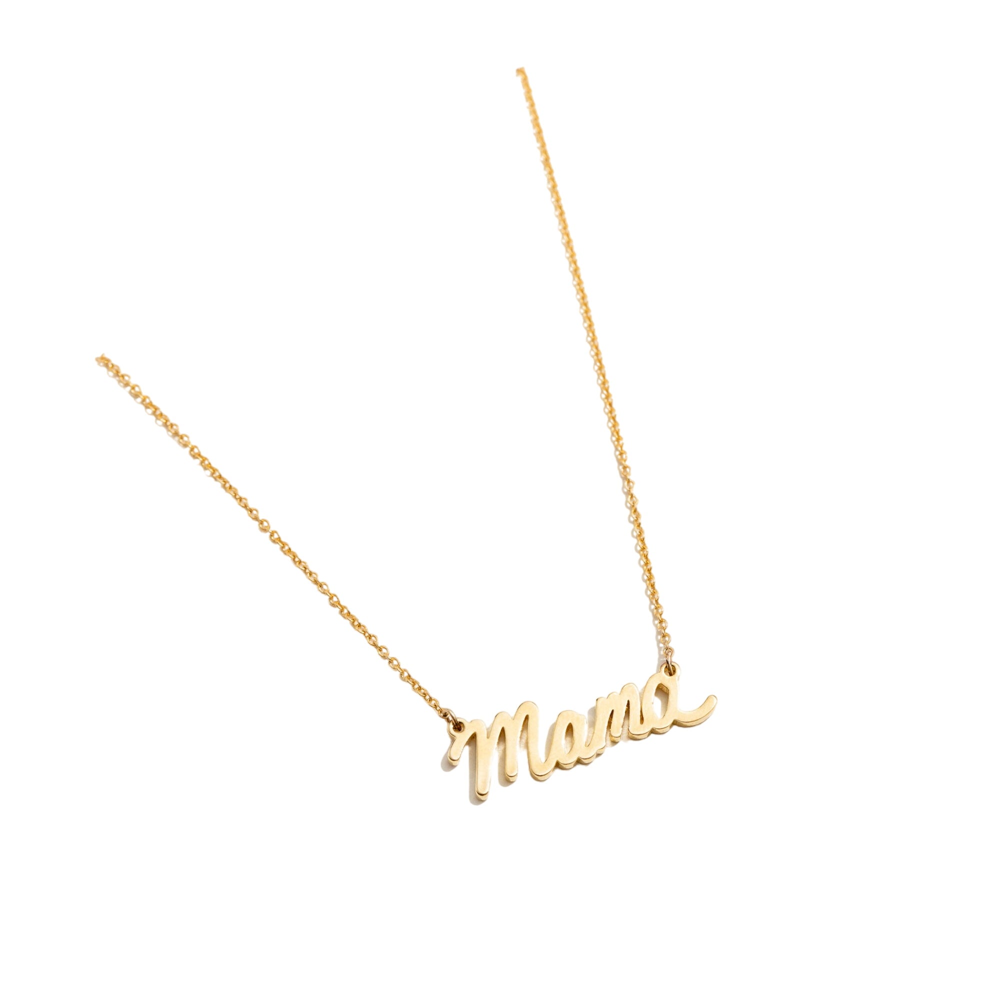 Mama Script Necklace